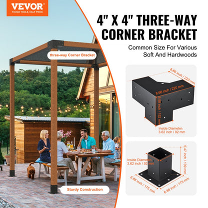 SSA4C4 - Durable 4"x4" Pergola Bracket Kit with Corrosion Resistance