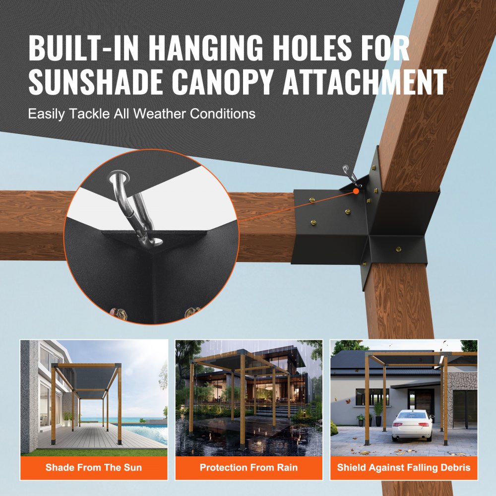 SSA4C4 - Durable 4"x4" Pergola Bracket Kit with Corrosion Resistance