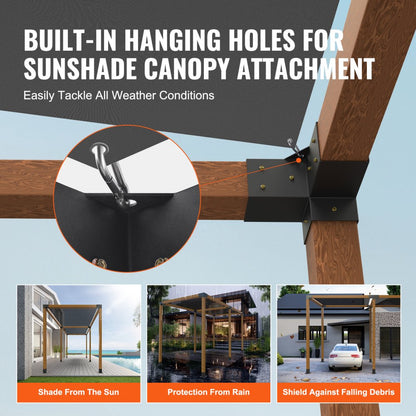 SSA4C4 - Durable 4"x4" Pergola Bracket Kit with Corrosion Resistance