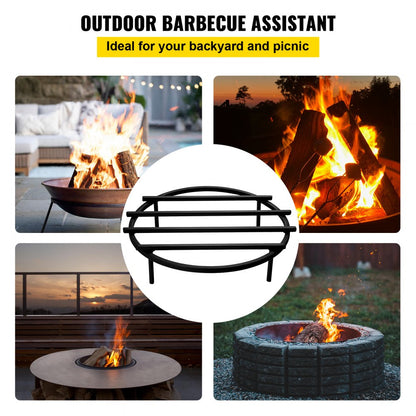 VV-LPYXFG-181835 - 18" Heavy-Duty Steel Fire Pit Grate for Better Airflow