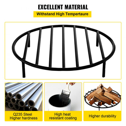 VV-LPYXYG-191935 - 19" Round Steel Fire Pit Grate with Airflow Feature