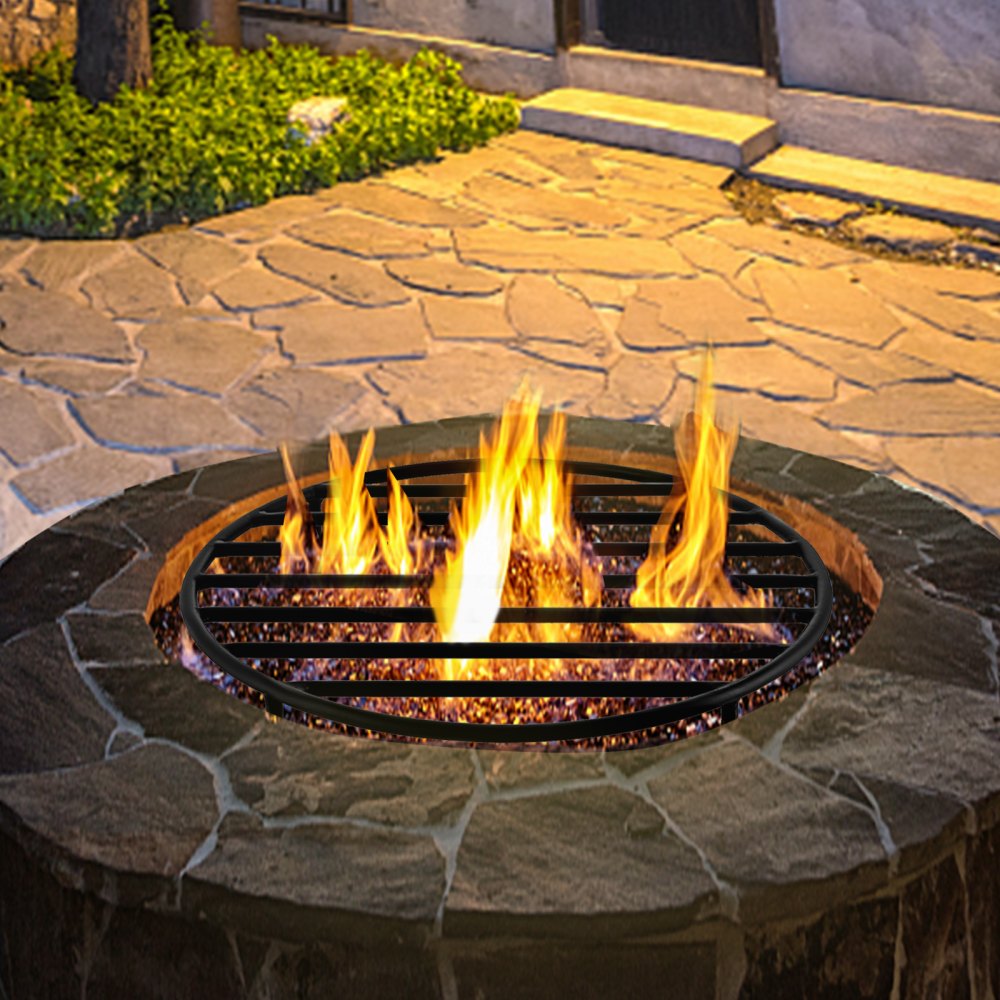 VV-LPYXYG-191935 - 19" Round Steel Fire Pit Grate with Airflow Feature