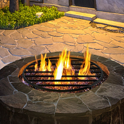 VV-LPYXYG-191935 - 19" Round Steel Fire Pit Grate with Airflow Feature