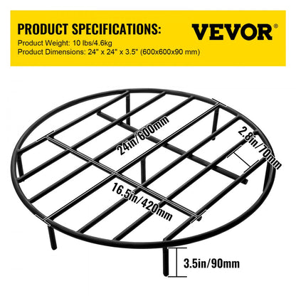 VV-LPYXYG-242435 - 24" Round Heavy-Duty Steel Fire Pit Grate