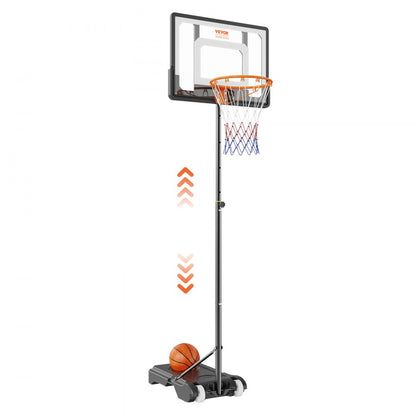 M0182 - 5-7 ft Adjustable Basketball Hoop with Wheels and Durable Base