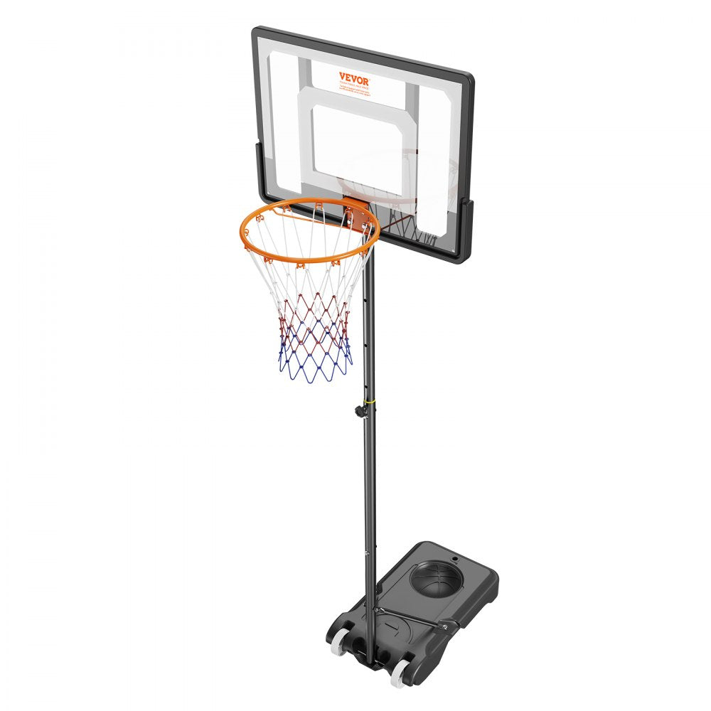 M0182 - 5-7 ft Adjustable Basketball Hoop with Wheels and Durable Base