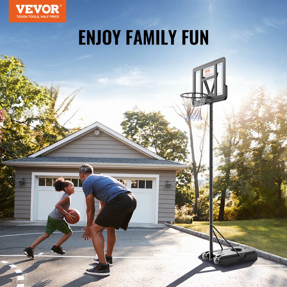 M021A-2 - Adjustable 4-10 ft VEVOR Basketball Hoop for All Ages