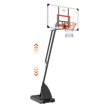 B025B - Adjustable 7.6-10 ft Basketball Hoop with Wheels