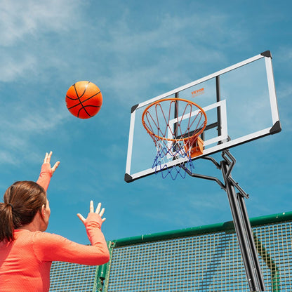 B016B - Adjustable 54" Basketball Hoop, 7.6-10 ft, Mobile Design