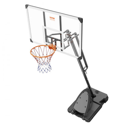 B016B - Adjustable 54" Basketball Hoop, 7.6-10 ft, Mobile Design