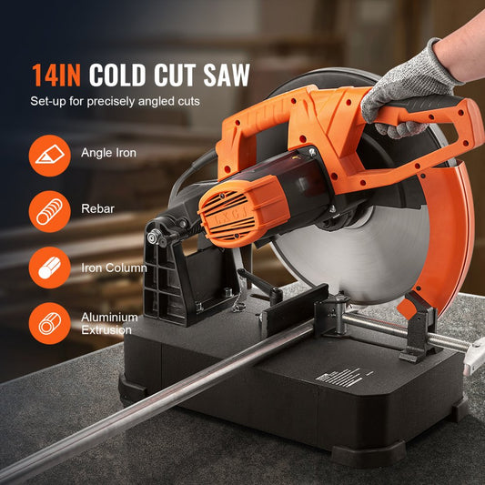 J1G-ZB-355G-3 - 14" VEVOR Chop Saw with 2800W Motor & Adjustable Angles