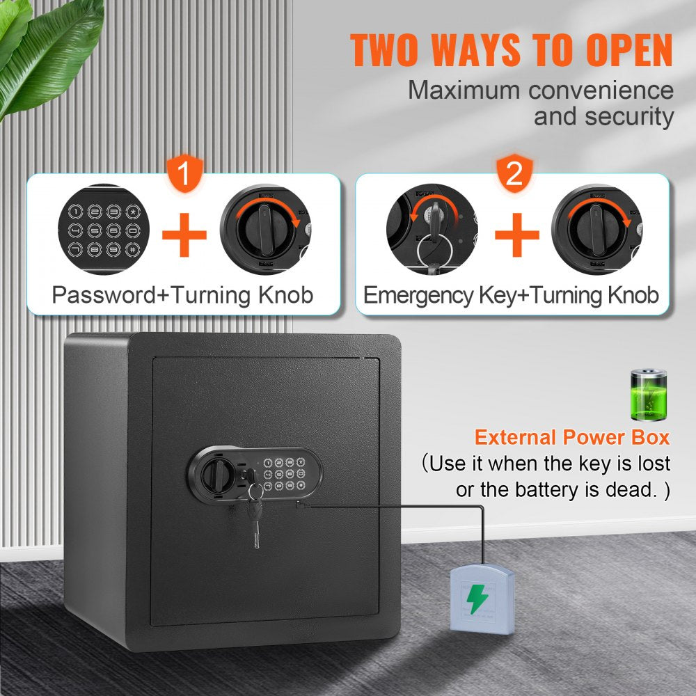 010927771655 - 1.8 Cu Ft Steel Safe for Home & Office Security