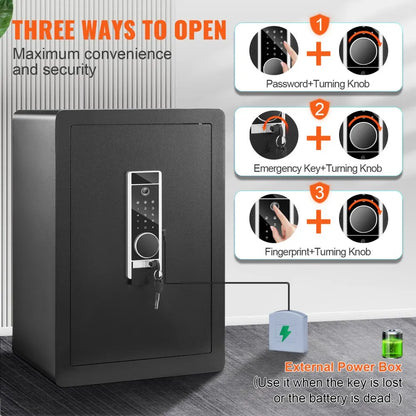 010444149135 - 2.2 Cu Ft Steel Home Safe with Fingerprint Access