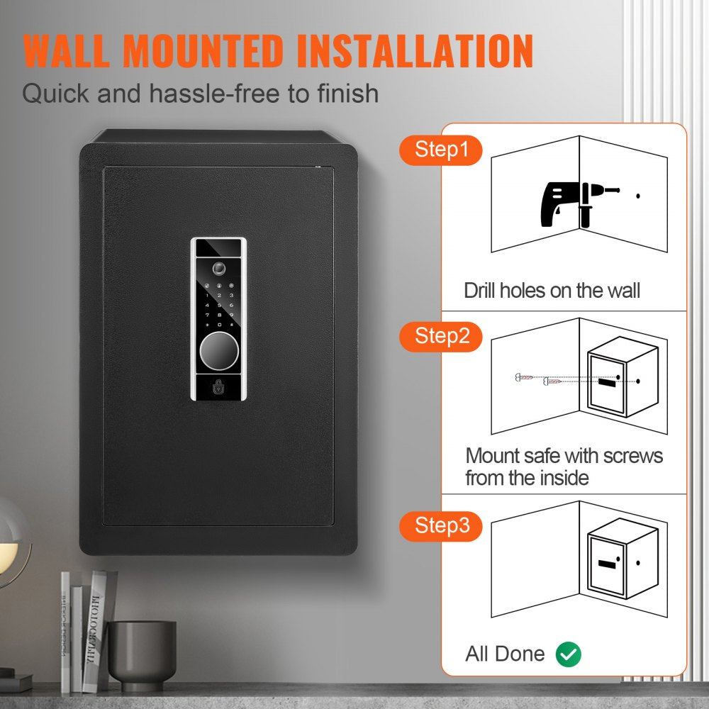 010444149135 - 2.2 Cu Ft Steel Home Safe with Fingerprint Access