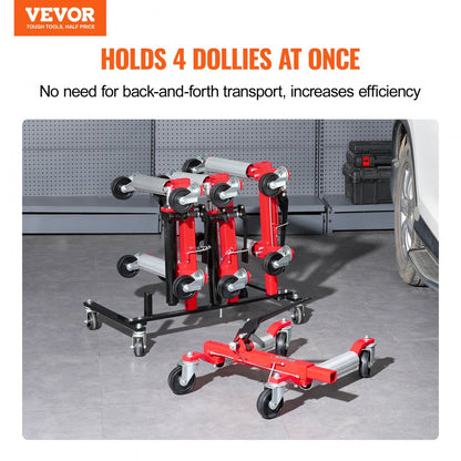 MR8019 - Heavy-Duty Car Dolly Rack with 360° Swivel Casters
