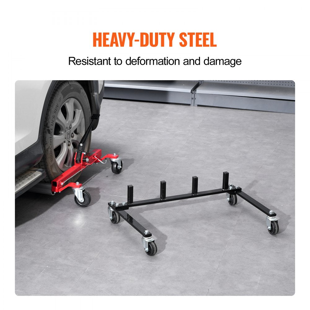 MR8019 - Heavy-Duty Car Dolly Rack with 360° Swivel Casters
