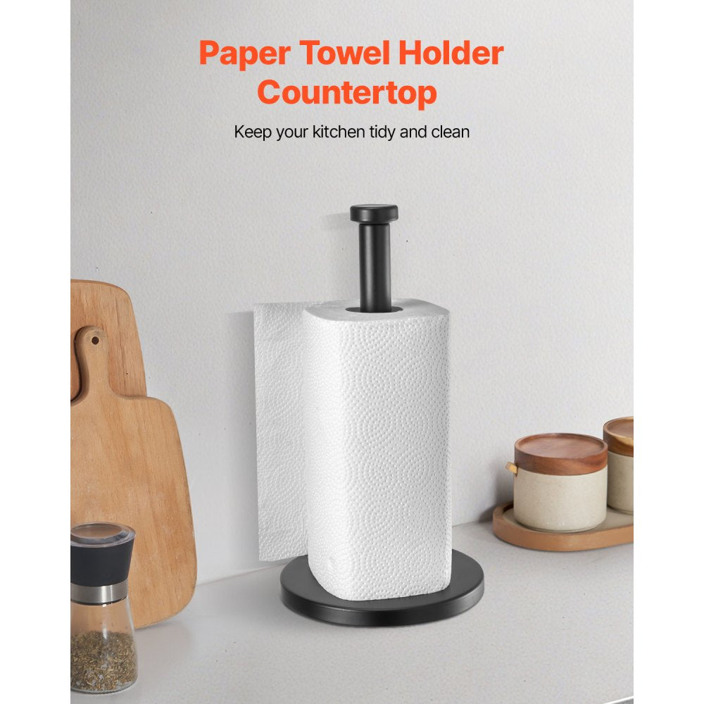 813177 - Stainless Steel Weighted Paper Towel Holder with Non-Slip Base