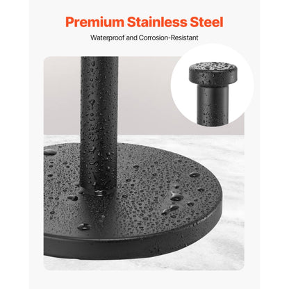 813177 - Stainless Steel Weighted Paper Towel Holder with Non-Slip Base