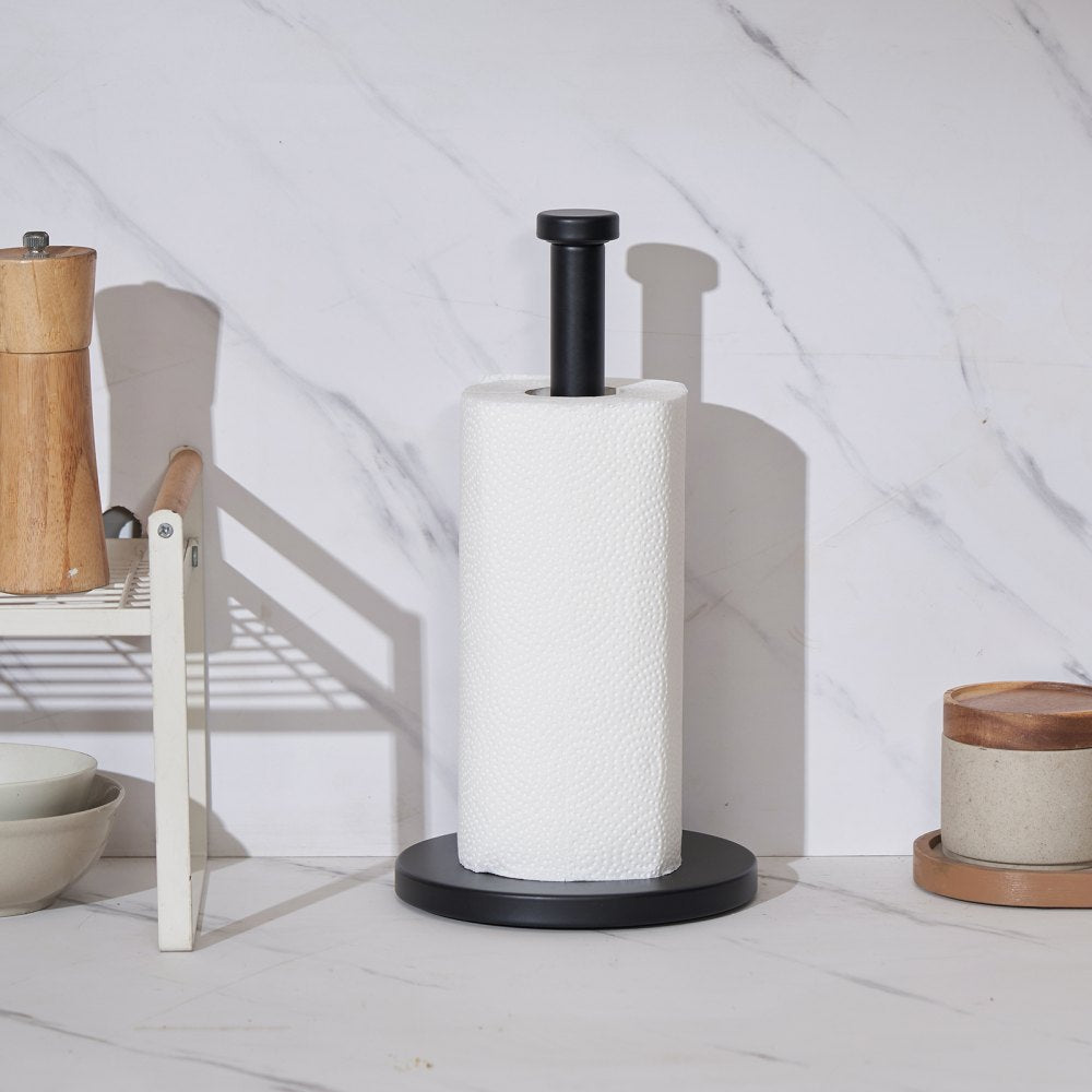 813177 - Stainless Steel Weighted Paper Towel Holder with Non-Slip Base