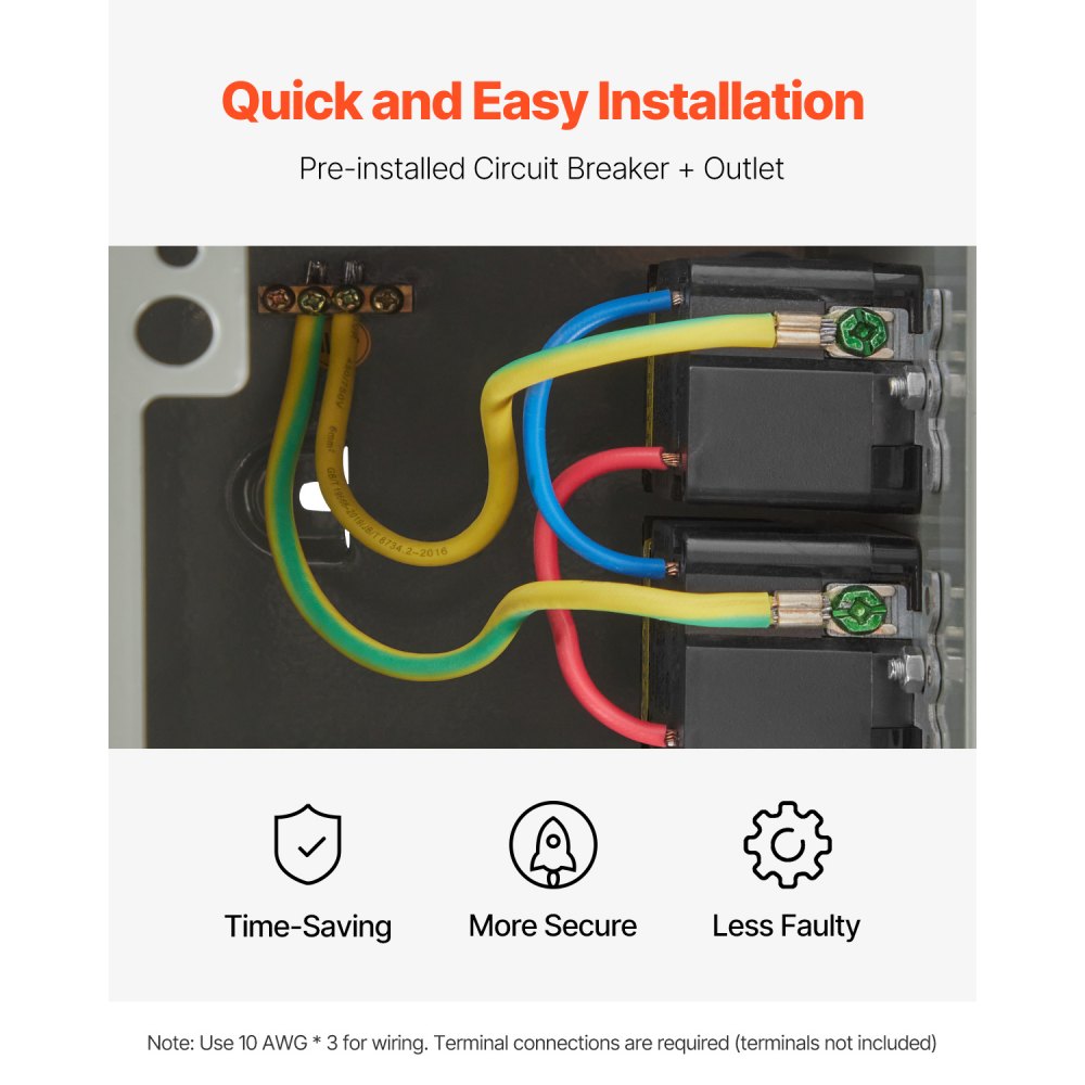 YYD-20AX2 - 2 GFCI 20A Outdoor Power Outlet with Waterproof Protection