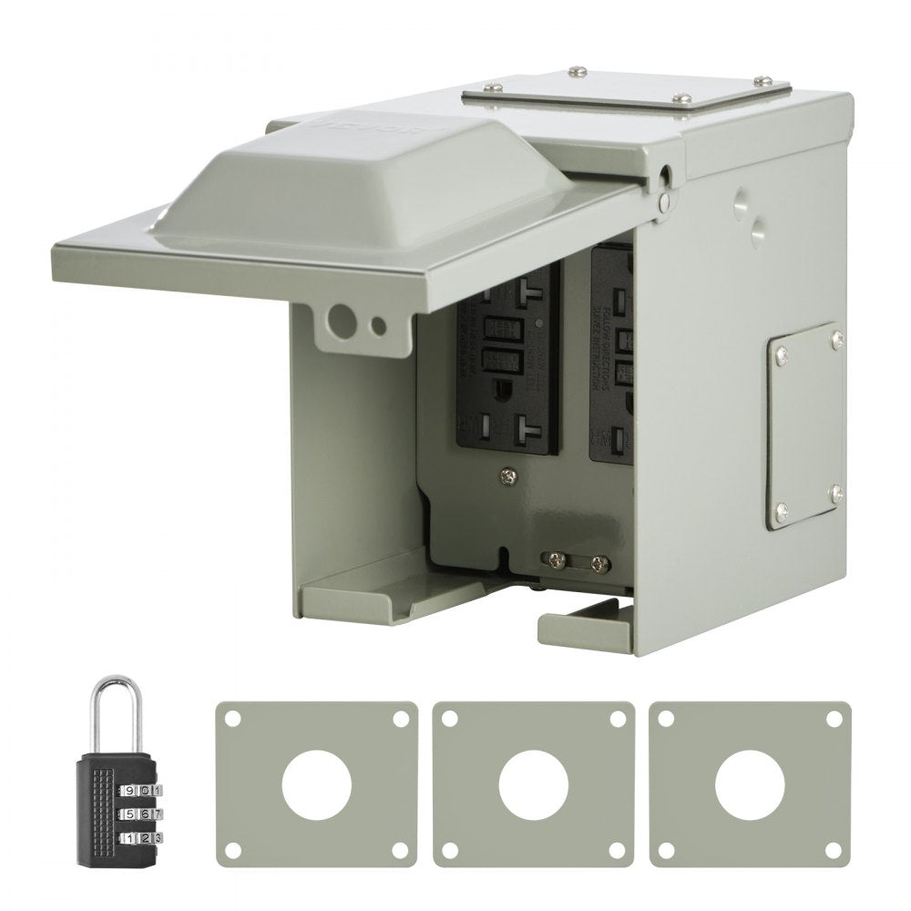 YYD-20AX2 - 2 GFCI 20A Outdoor Power Outlet with Waterproof Protection