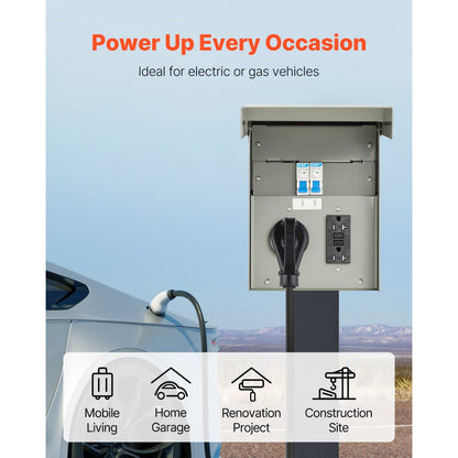 YD-30A/20A - 20A/30A Weather-Resistant RV Outlet Panel for Various Devices