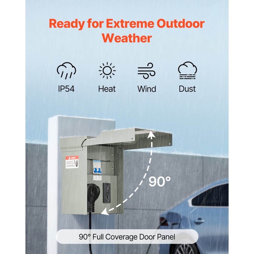 YD-30A/20A - 20A/30A Weather-Resistant RV Outlet Panel for Various Devices