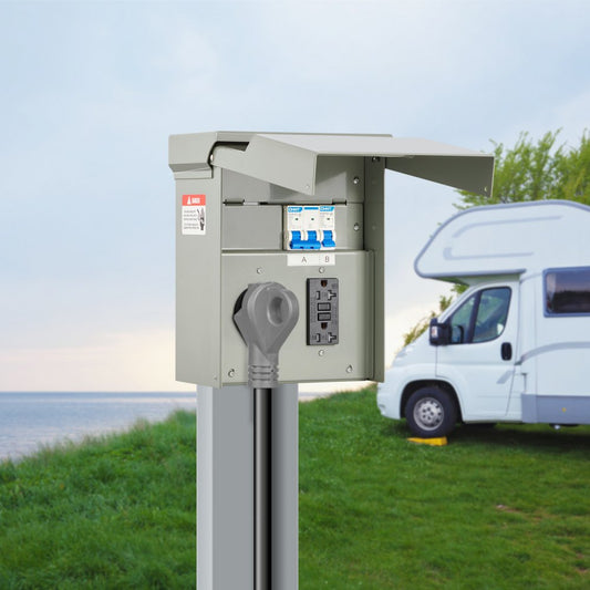 YD-50A/20A - Durable Weather-Resistant RV Power Outlet Panel with GFCI