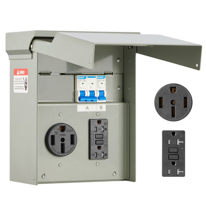 YD-50A/20A - Durable Weather-Resistant RV Power Outlet Panel with GFCI