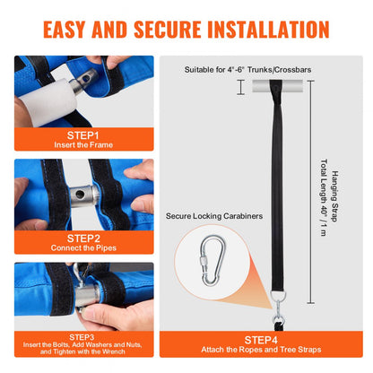 YXS-BF01 - 40" VEVOR Multi-Person Saucer Swing, 750 lbs Capacity