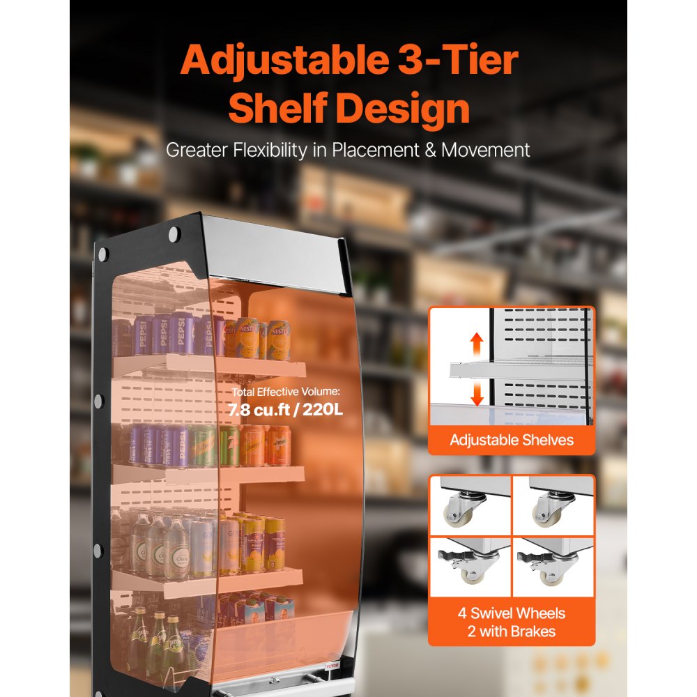 XCS-220L - 3-Tier Open Air Cooler with Digital Control and LED Canopy