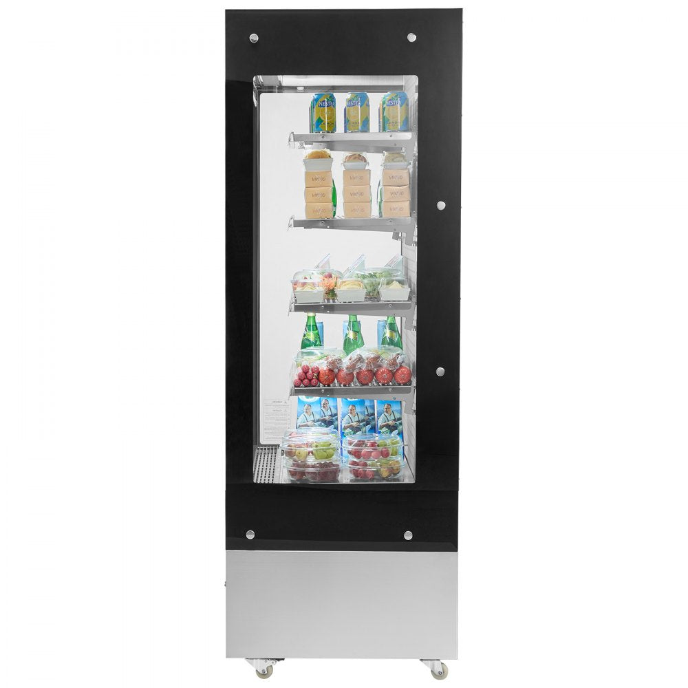 XCS-520L - 4-Tier Stainless Steel Open Air Merchandiser with Smart Controls