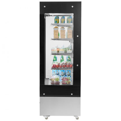 XCS-520L - 4-Tier Stainless Steel Open Air Merchandiser with Smart Controls