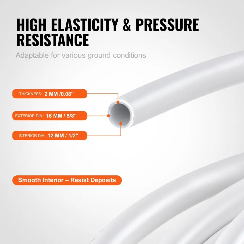 P49-1-200 - 5/8'' VEVOR PEX-AL-PEX Tubing for Radiant Heating, 656ft Coil