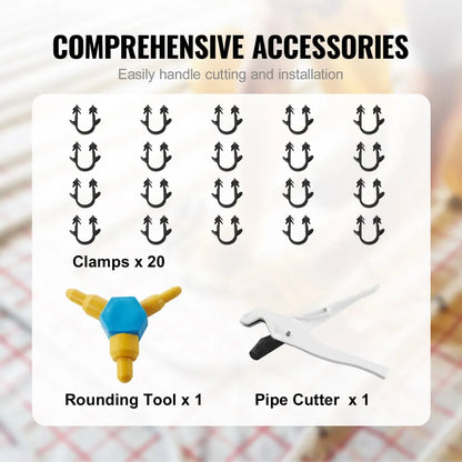 P49-1-200 - 5/8'' VEVOR PEX-AL-PEX Tubing for Radiant Heating, 656ft Coil