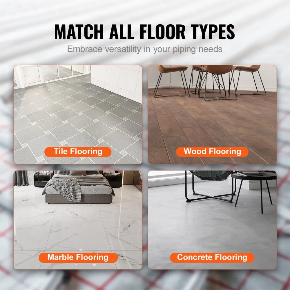 P49-1-200 - 5/8'' VEVOR PEX-AL-PEX Tubing for Radiant Heating, 656ft Coil