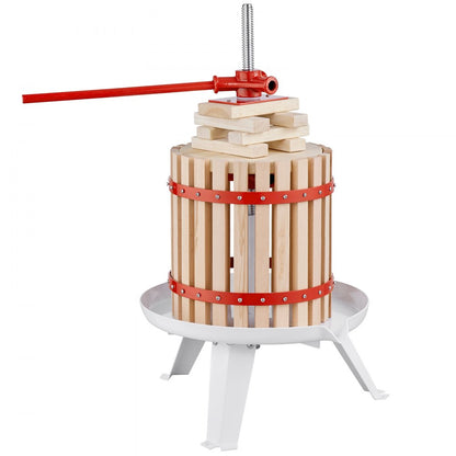 SC-W12L - 3.2-Gallon Solid Wood Manual Wine Press for Home Juicing
