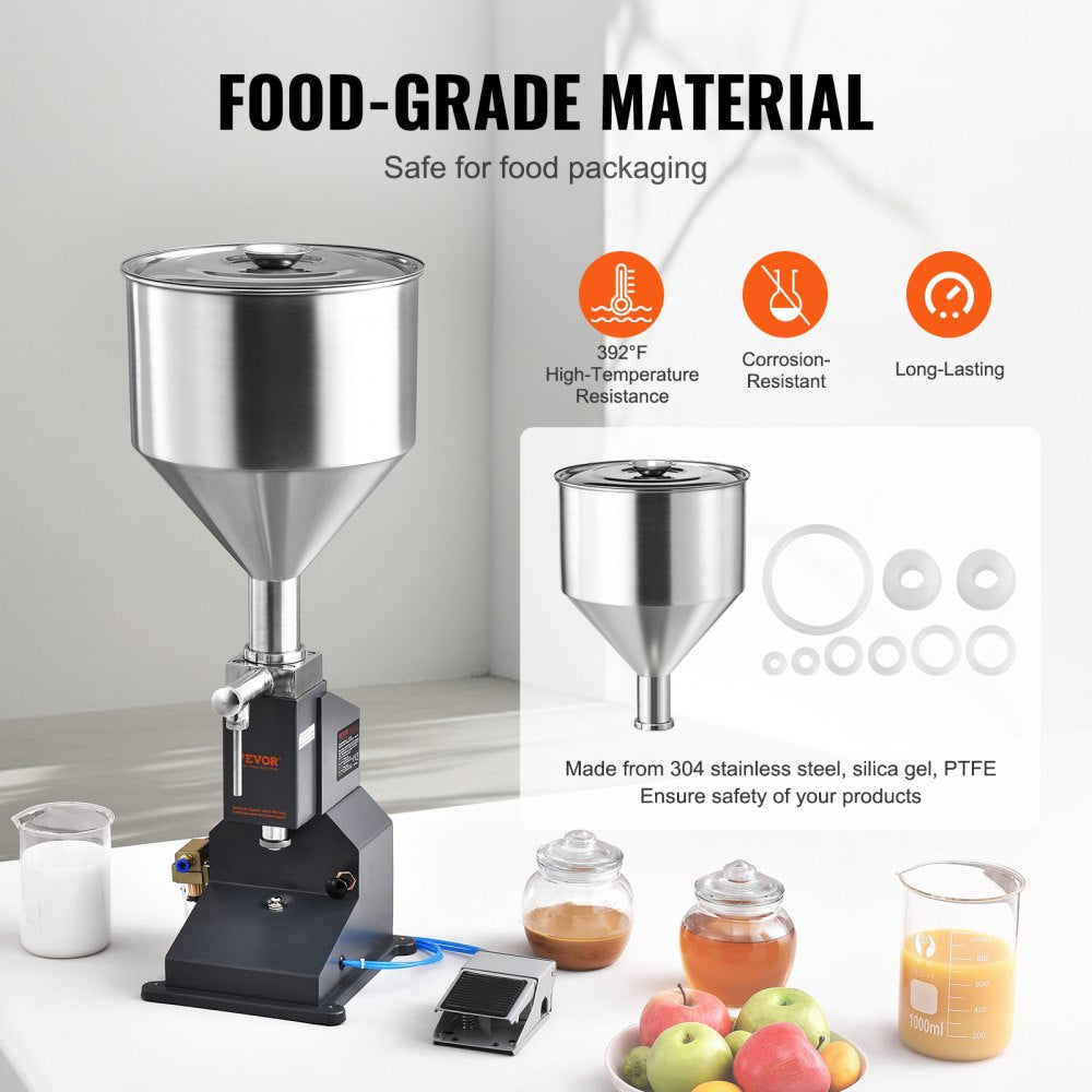 A02 - 5ml to 50ml Stainless Steel Pneumatic Filling Machine