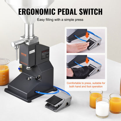 A02 - 5ml to 50ml Stainless Steel Pneumatic Filling Machine