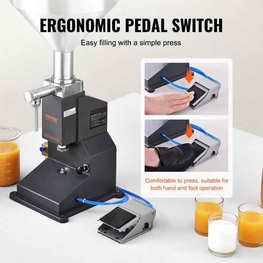 A02 - 5ml to 50ml Stainless Steel Pneumatic Filling Machine