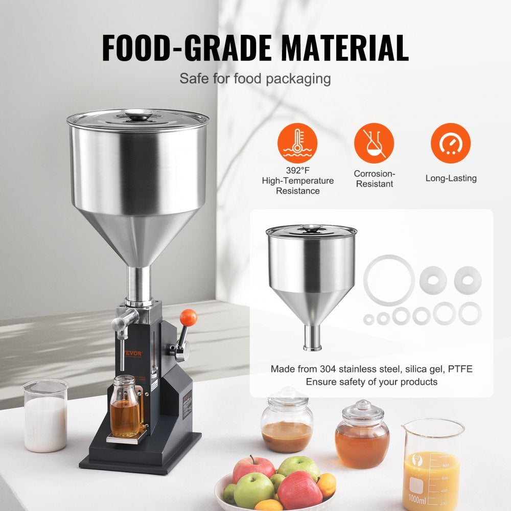 A03 - Adjustable 5-50ml Stainless Steel Liquid Filler for Home & Workshop