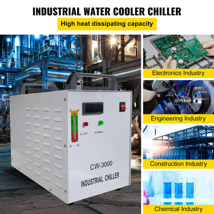010649656518 - 9L CW-3000 Industrial Water Chiller with Flow Monitoring