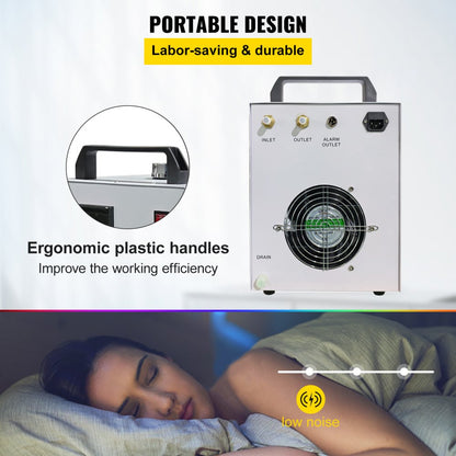 010649656518 - 9L CW-3000 Industrial Water Chiller with Flow Monitoring