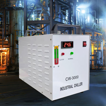 010649656518 - 9L CW-3000 Industrial Water Chiller with Flow Monitoring