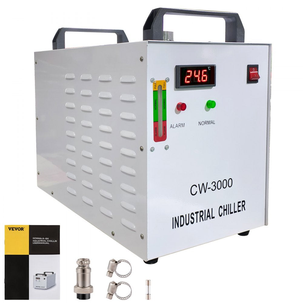 010649656518 - 9L CW-3000 Industrial Water Chiller with Flow Monitoring