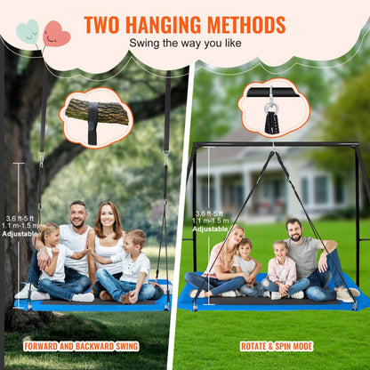 YXS-BQ01 - Durable 60" x 32" Outdoor Platform Swing for Kids