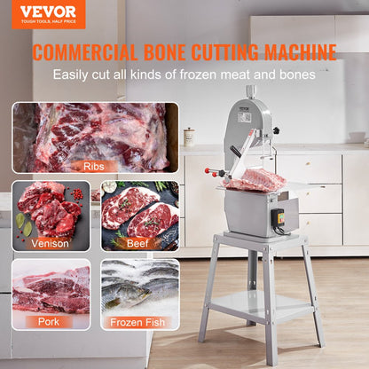 HC-280 - 1500W Stainless Steel Meat Bandsaw for Efficient Bone Cutting