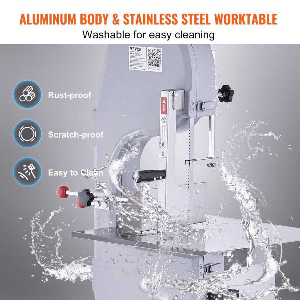 HC-280 - 1500W Stainless Steel Meat Bandsaw for Efficient Bone Cutting