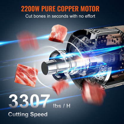 YF-400A - Stainless Steel Meat Bandsaw with 0.16-8.7" Adjustable Thickness