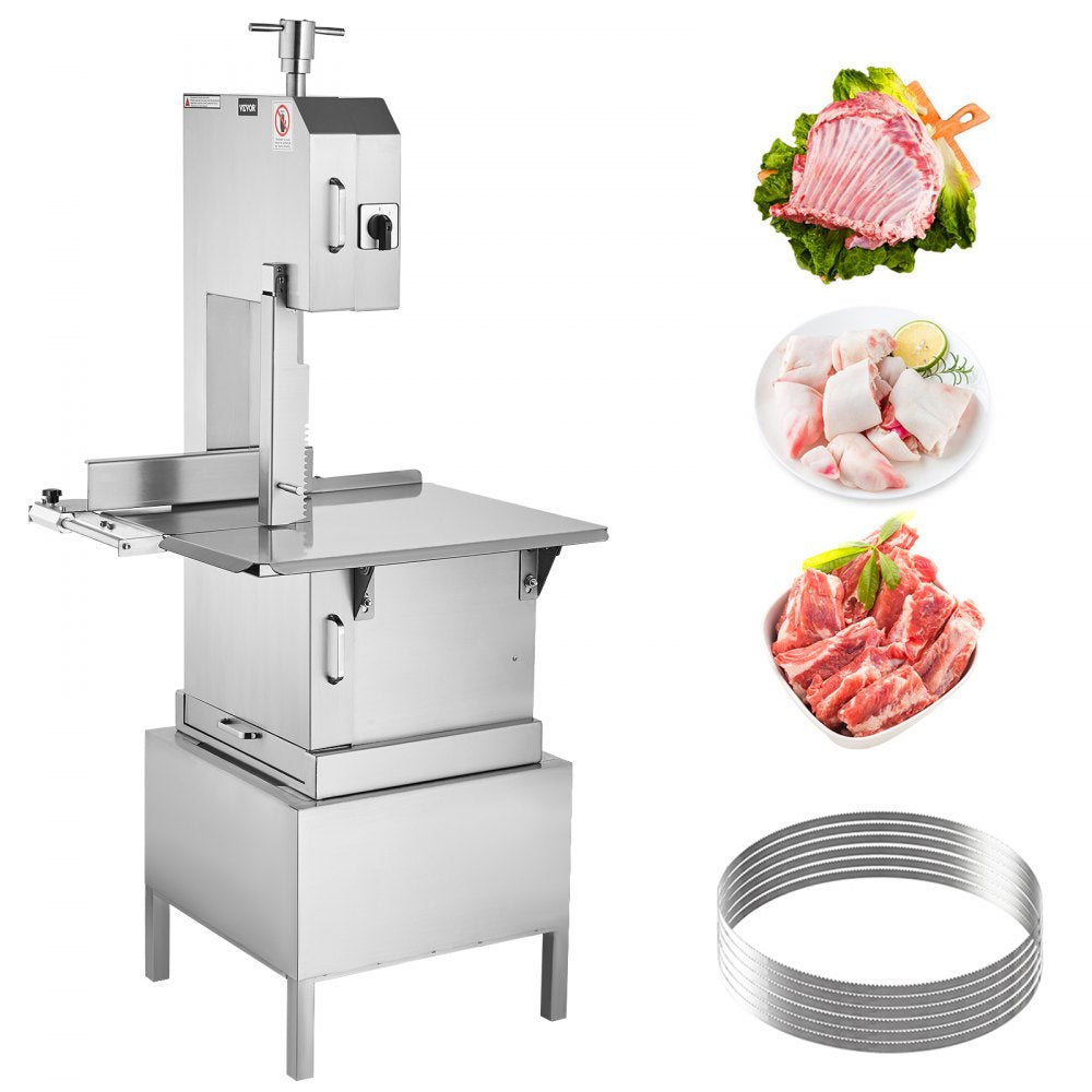 YF-400A - Stainless Steel Meat Bandsaw with 0.16-8.7" Adjustable Thickness